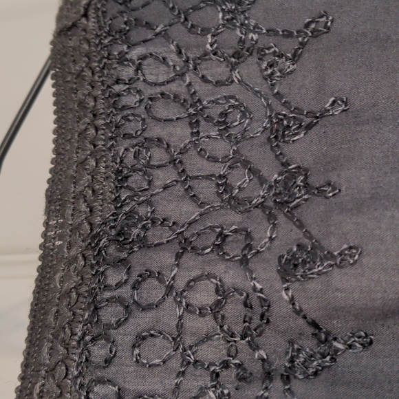 🌷NWOT, SM Moroccan Embroidered Black Top/mini dress - Picture 8 of 12